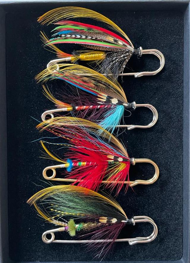 Fly Fishing - Tie and Brooch Pins