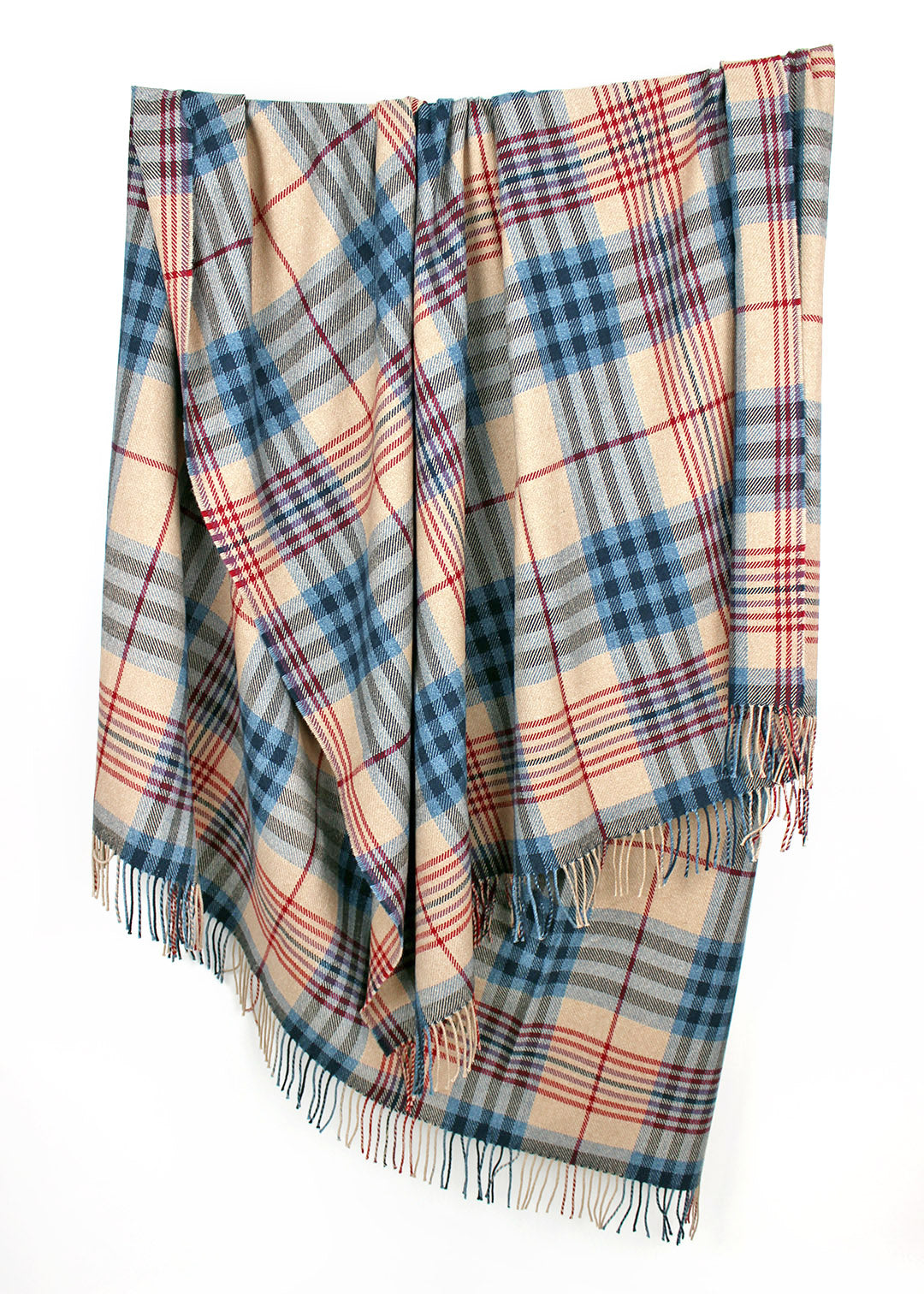Bramble Plaid Wool Cotton Throw