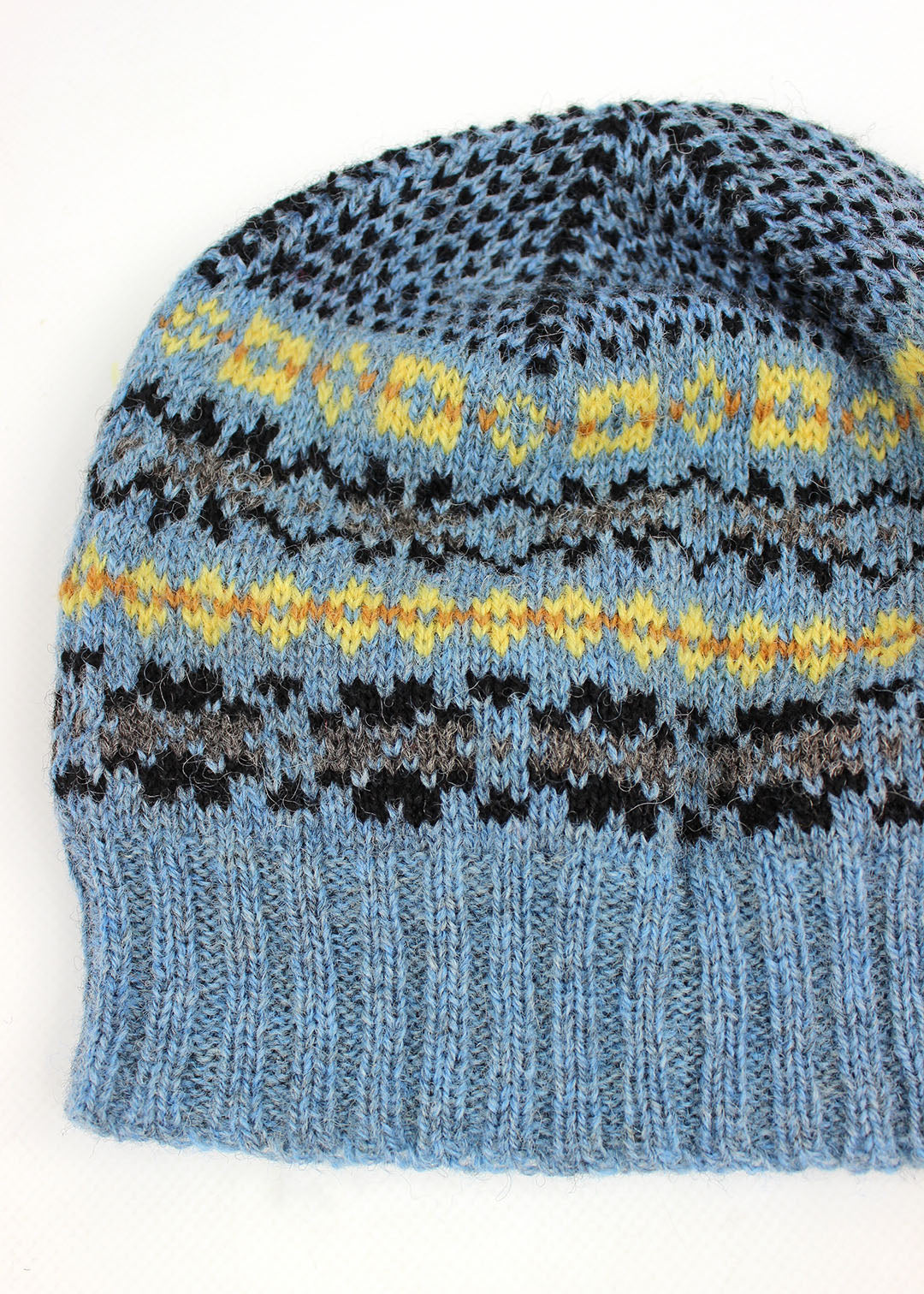 Shetland Fair Isle Hat Blue