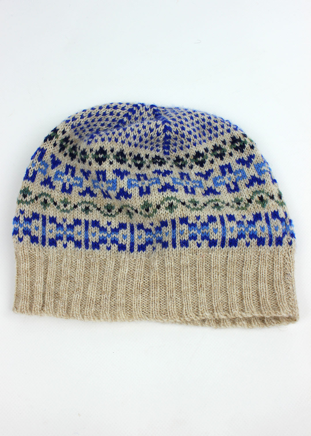 Shetland Fair Isle Hat Cream