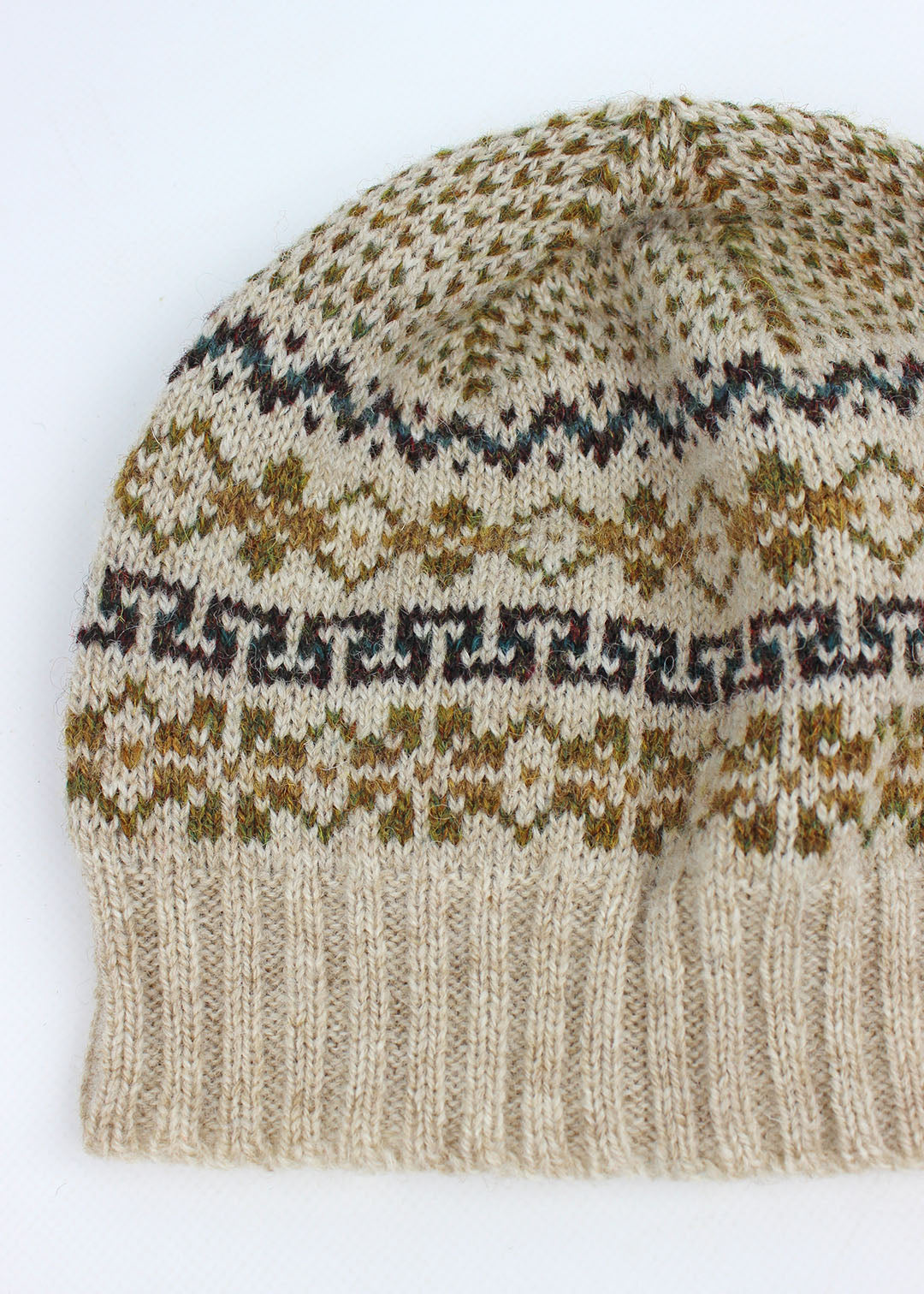 Shetland Fair Isle Hat Cream