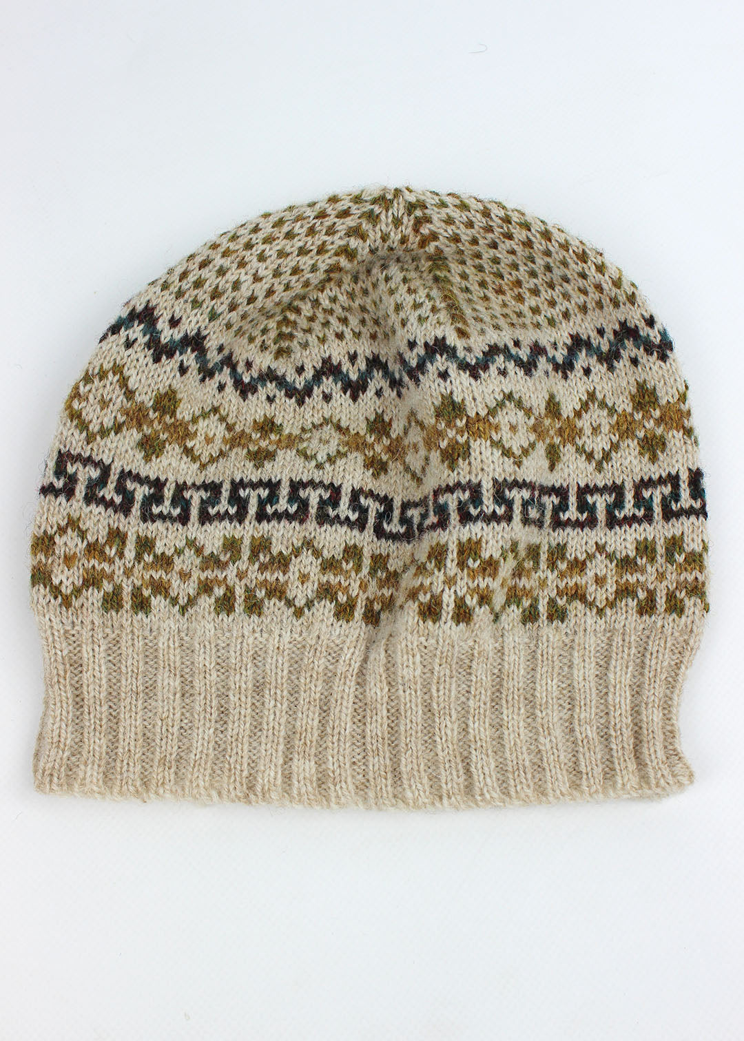 Shetland Fair Isle Hat Cream