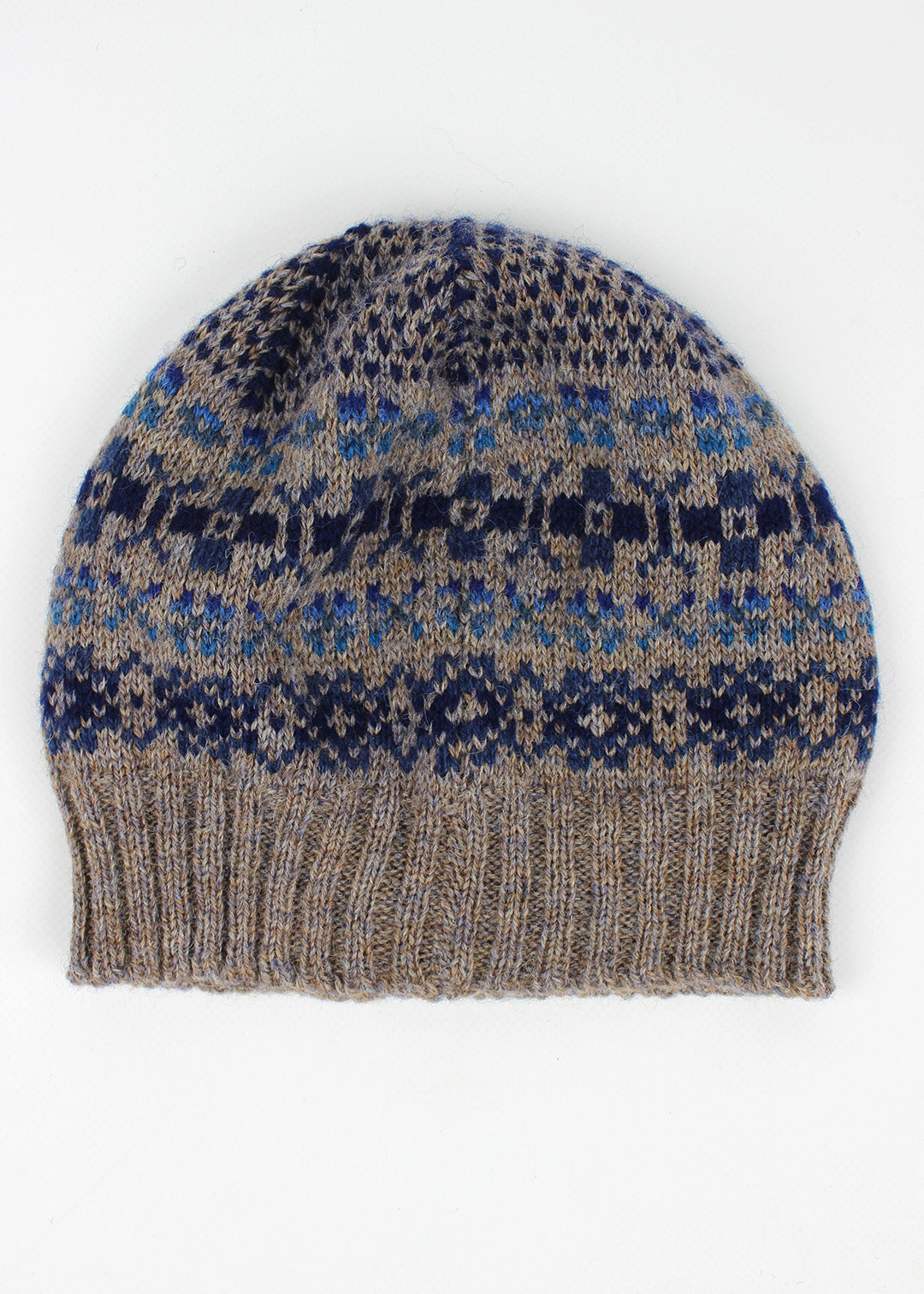 Shetland Fair Isle Hat Granite