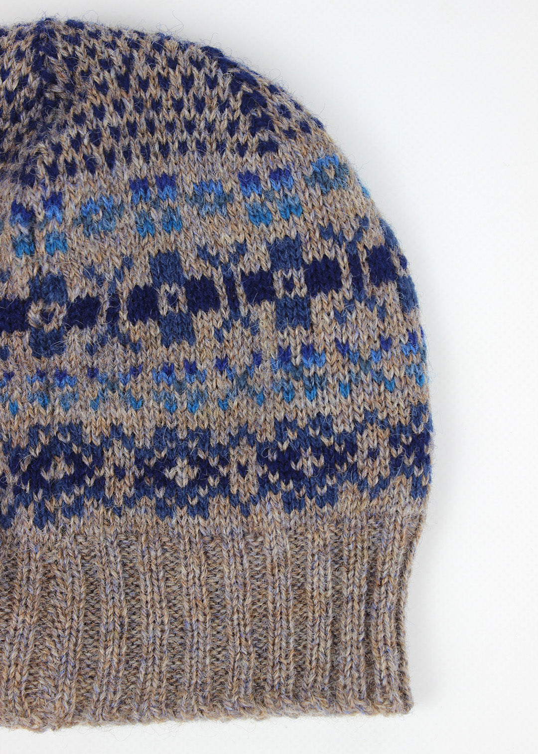 Shetland Fair Isle Hat Granite