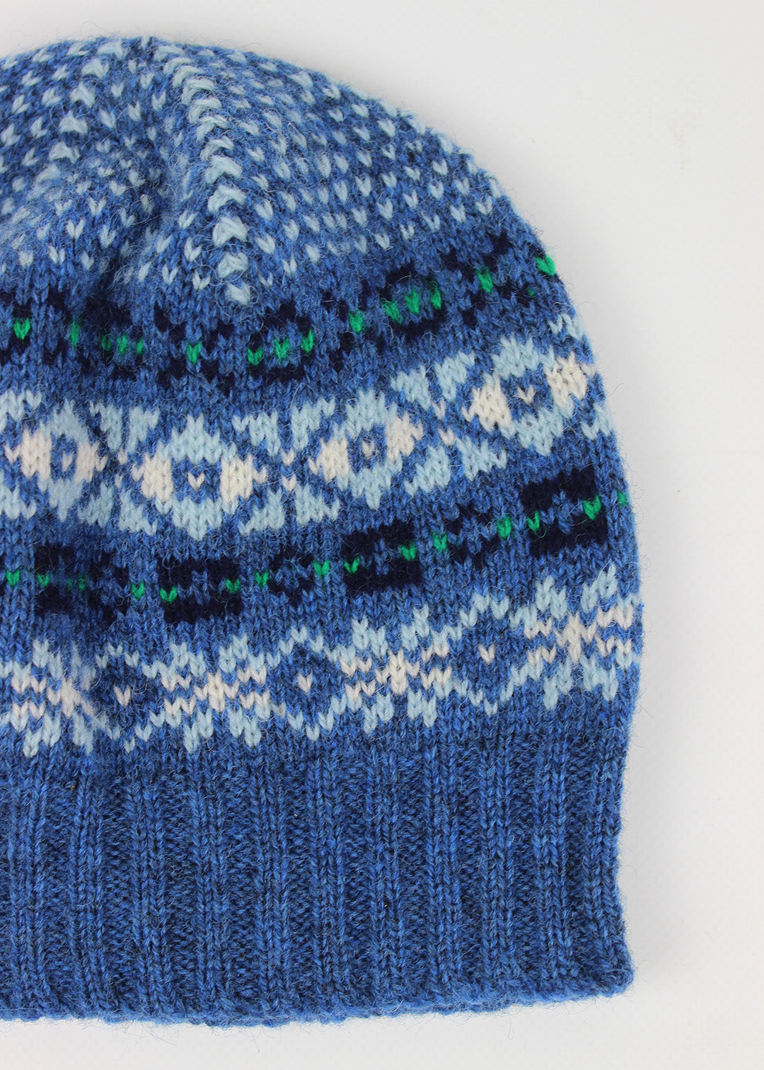 Shetland Fair Isle Hat Indigo