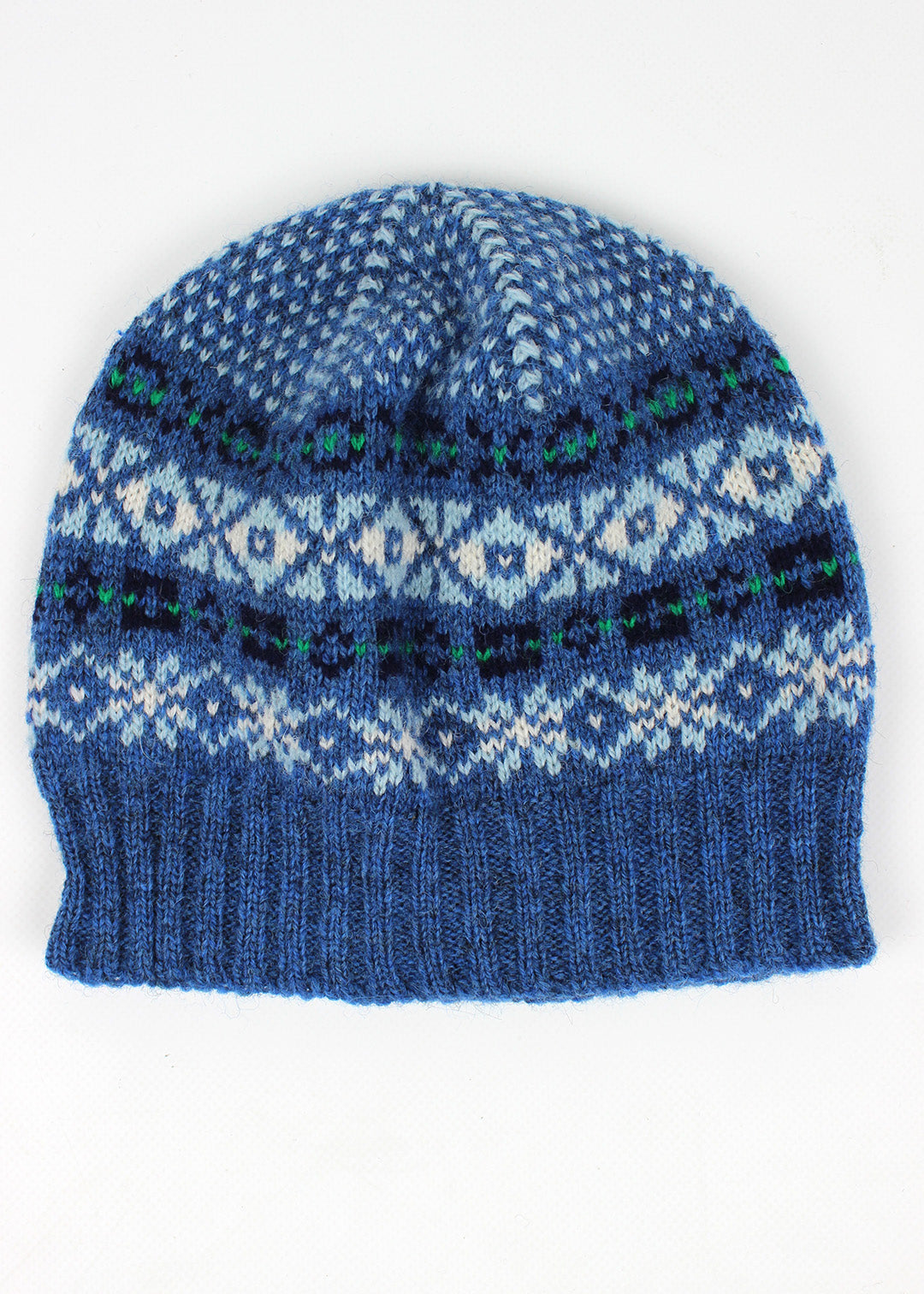 Shetland Fair Isle Hat Indigo
