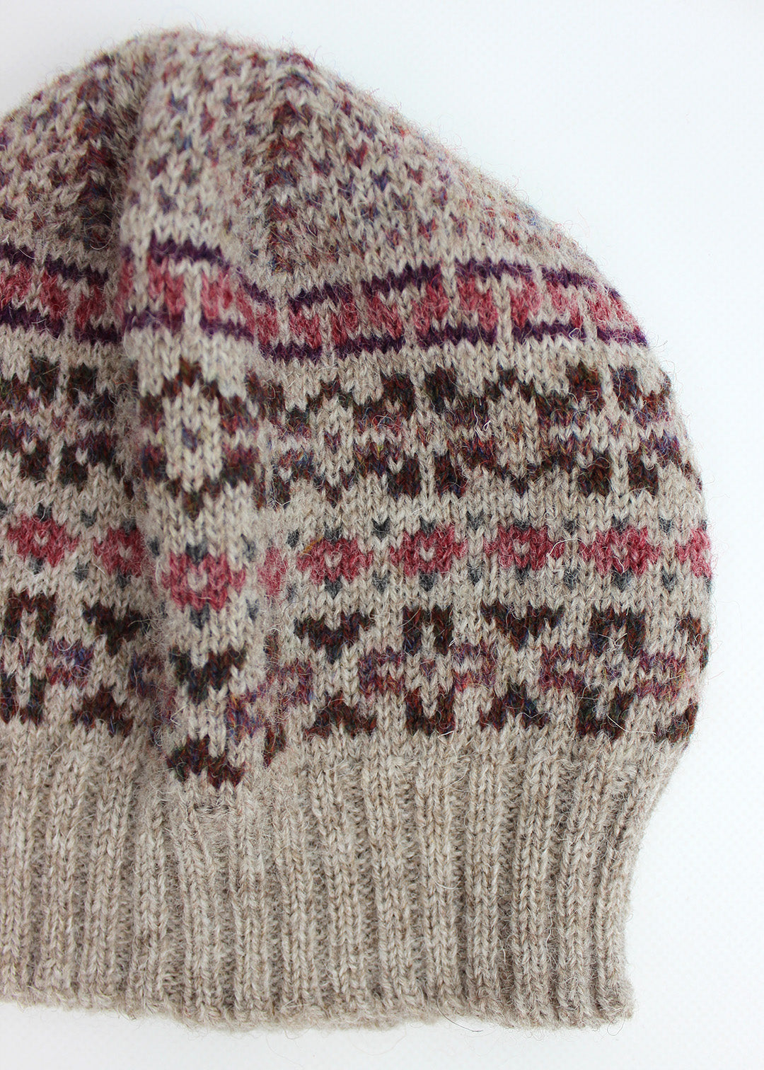 Shetland Fair Isle Hat Rose