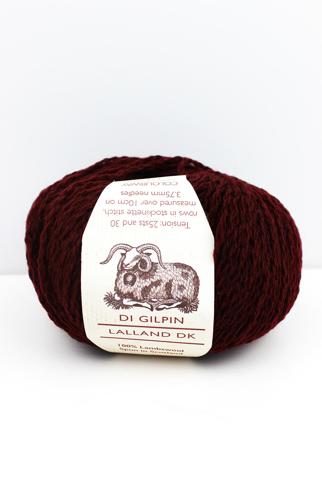 Di Gilpin yarn in colour Dulse. Scottish Textiles Showcase