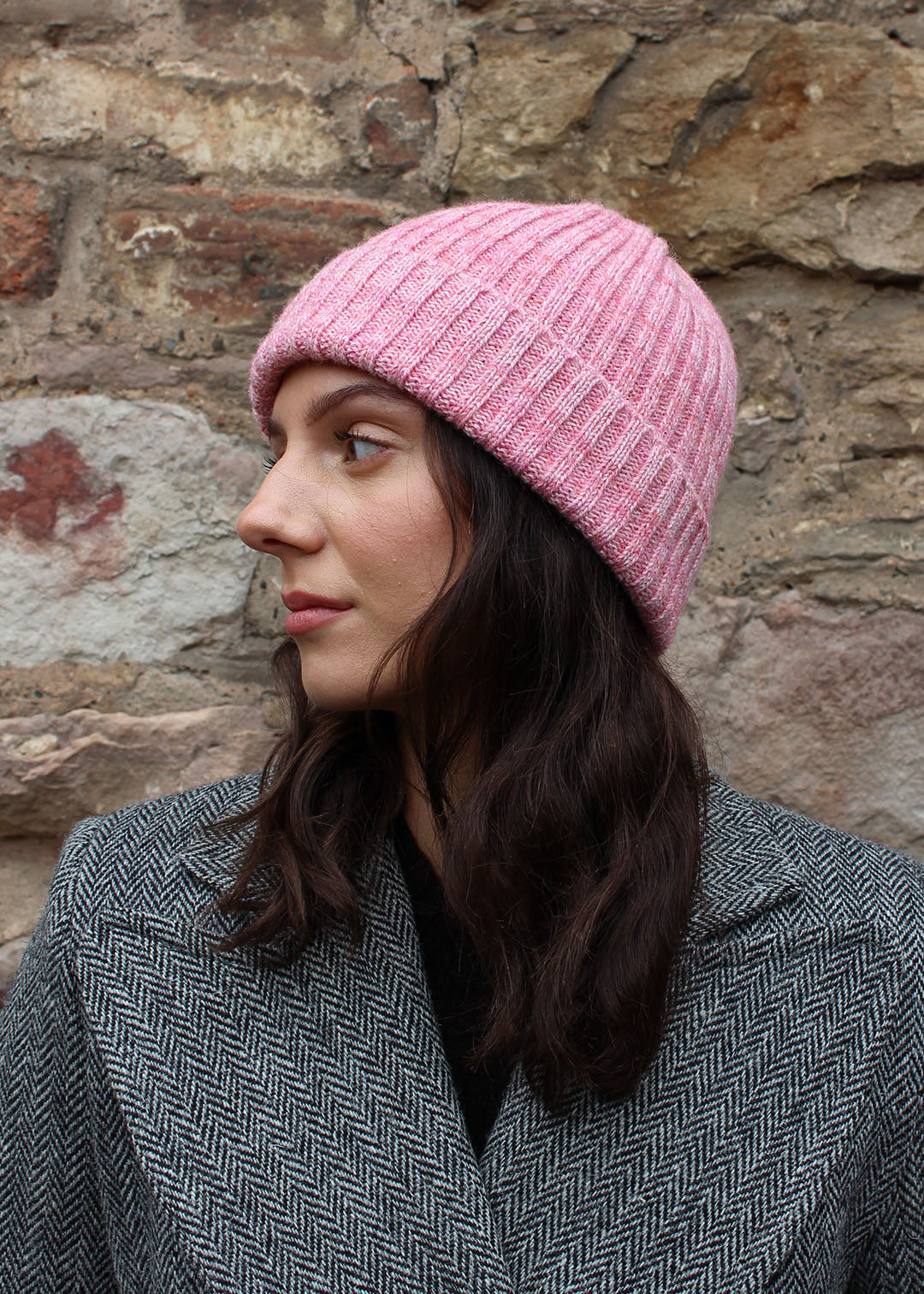Knitted Beanie Peony