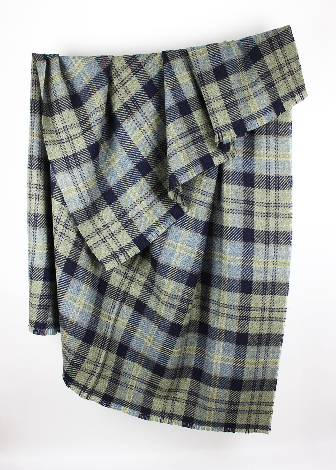 Lochaber sky British wool blanket.