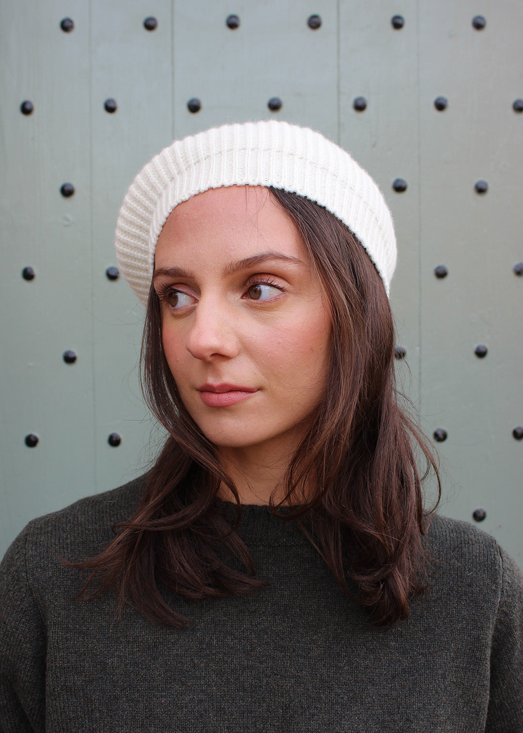 Lambswool beret with pom pom. Scottish Textiles Showcase.