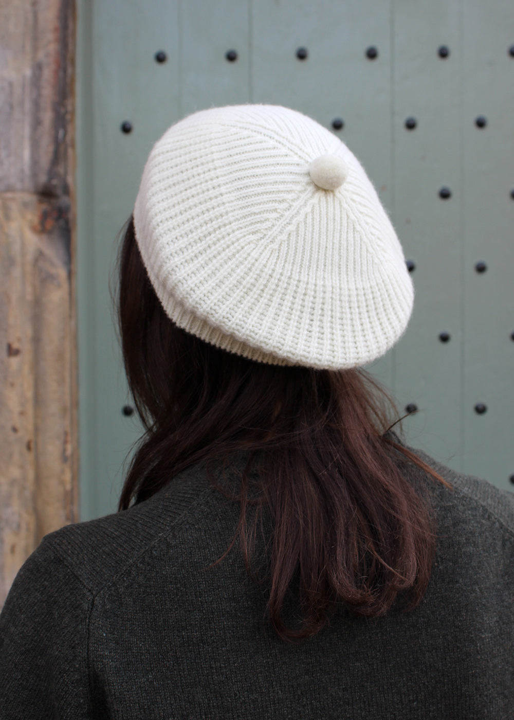 Lambswool beret with pom pom. Scottish Textiles Showcase.