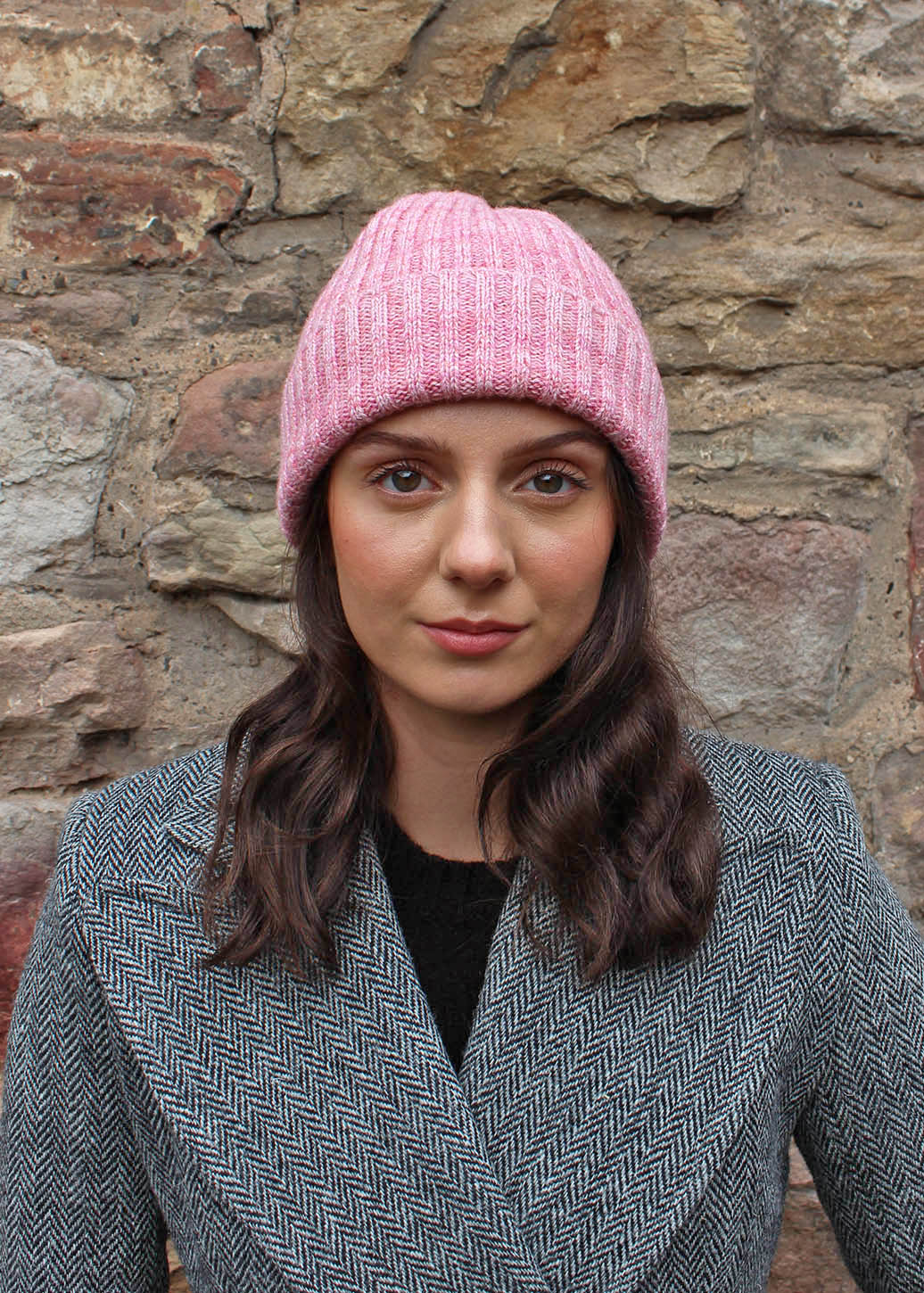 Knitted Beanie Peony