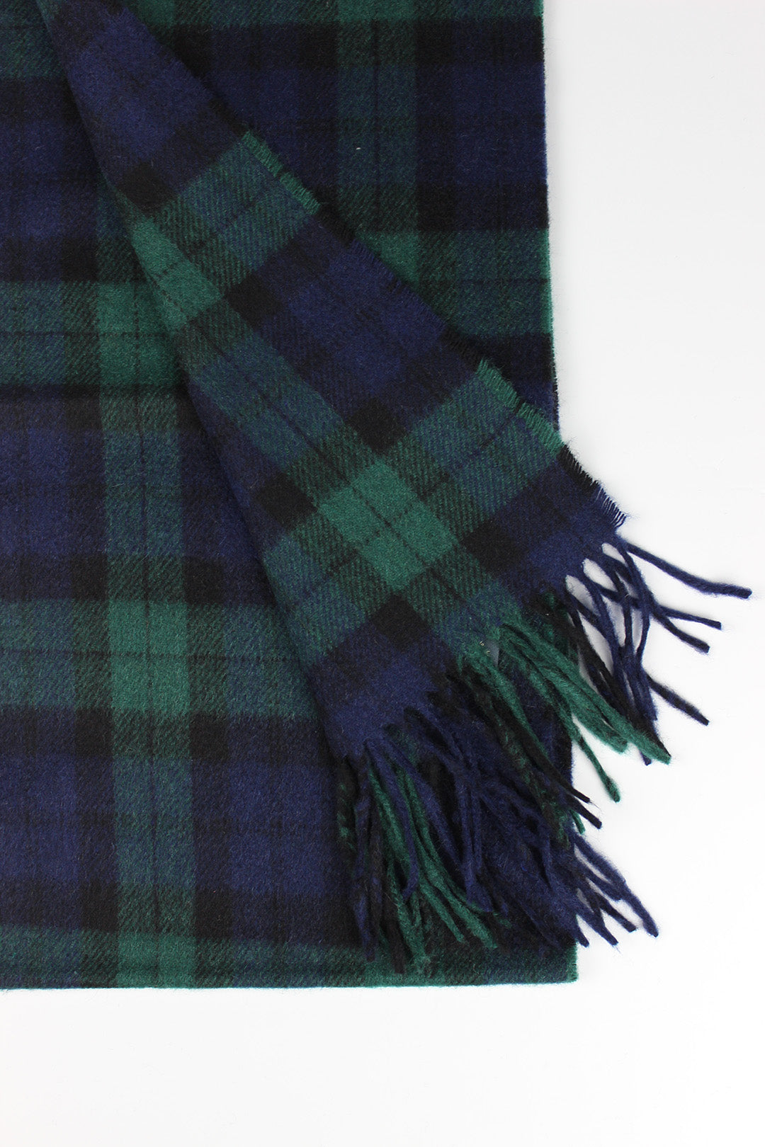 Kinalba Oban Scarf in Black Watch. Scottish Textiles Showcase.