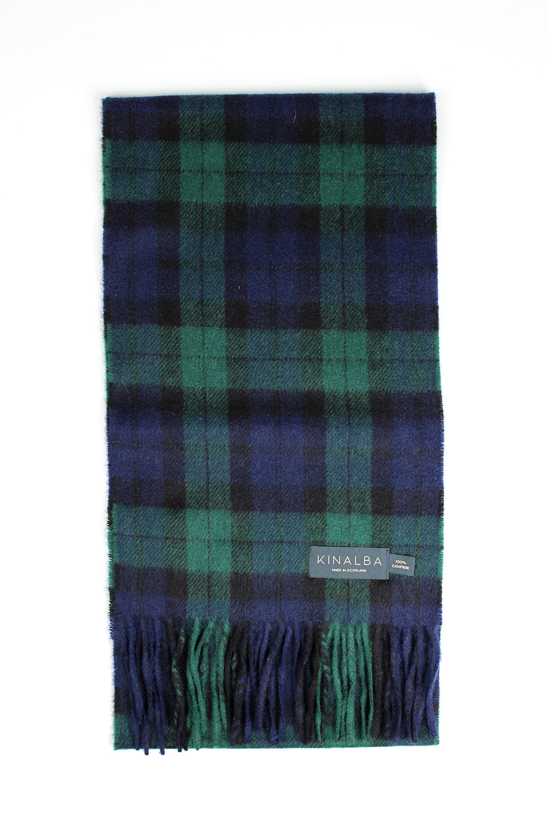Kinalba Oban Scarf in Black Watch. Scottish Textiles Showcase.
