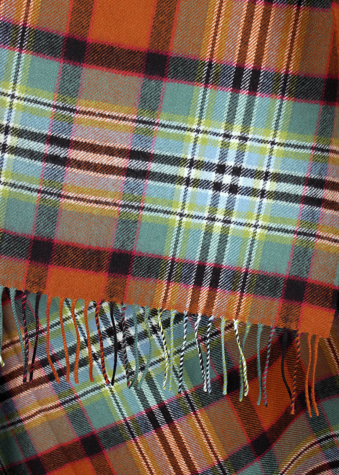 Dundee tartan lambswool blanket.