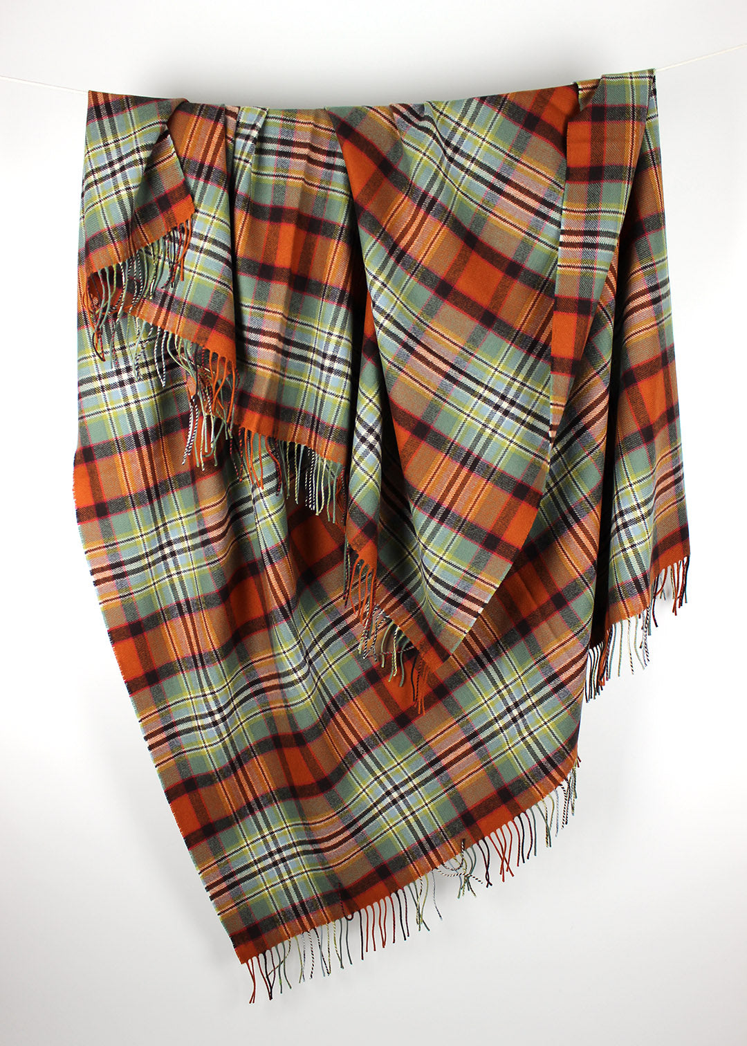 Dundee tartan lambswool blanket.