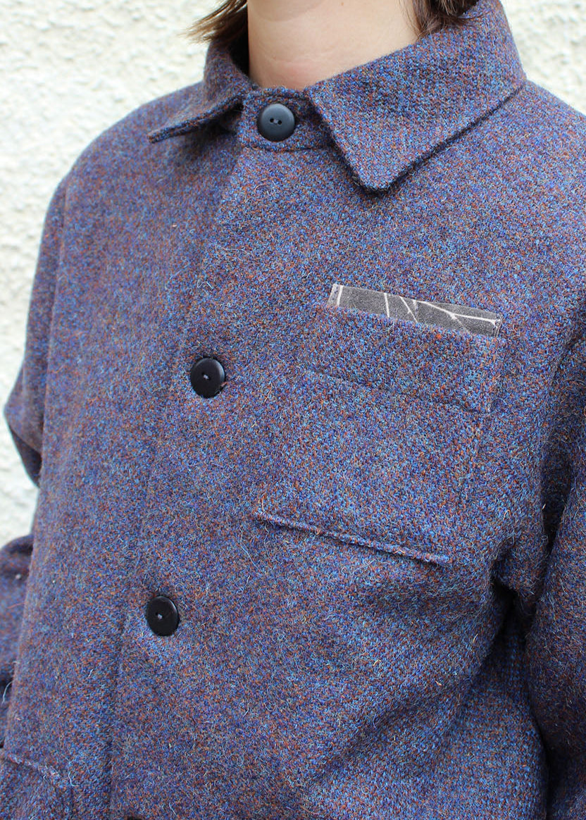 Harris Tweed jacket in storm purple.