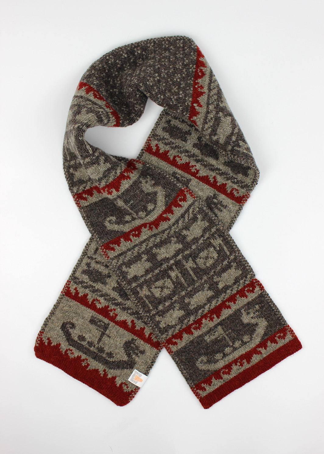 Shetland Mini Scarf Grey