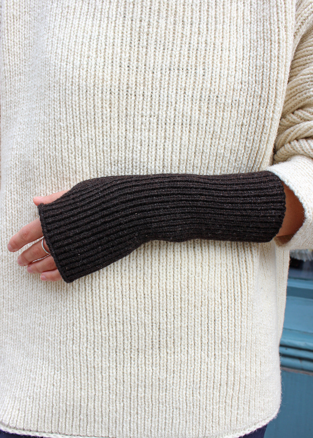 Wrist Warmers Shetland Black
