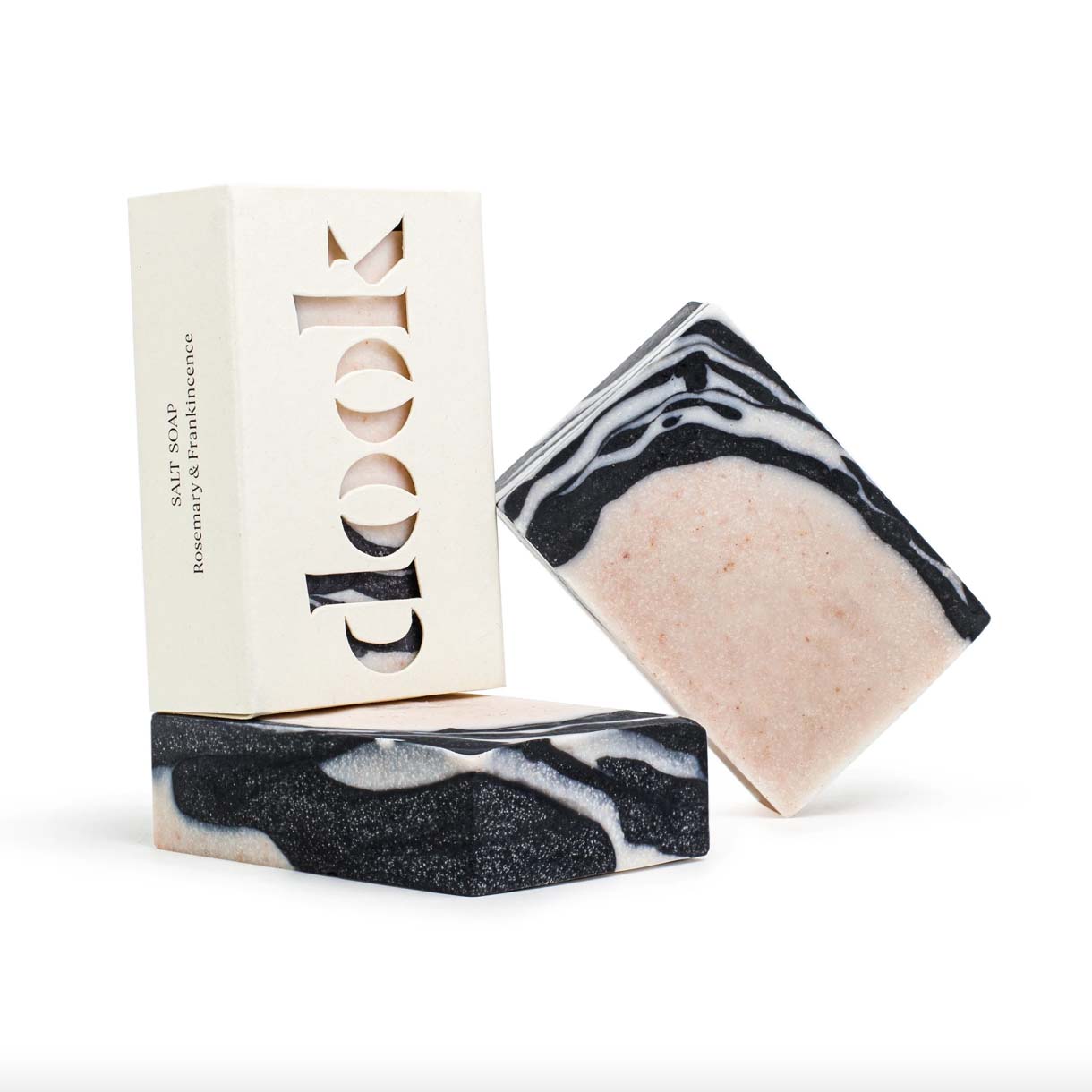 Dook Scottish handmade organic vegan salt soap in Rosemary and Frankincense scent. Scottish Textiles Showcase.