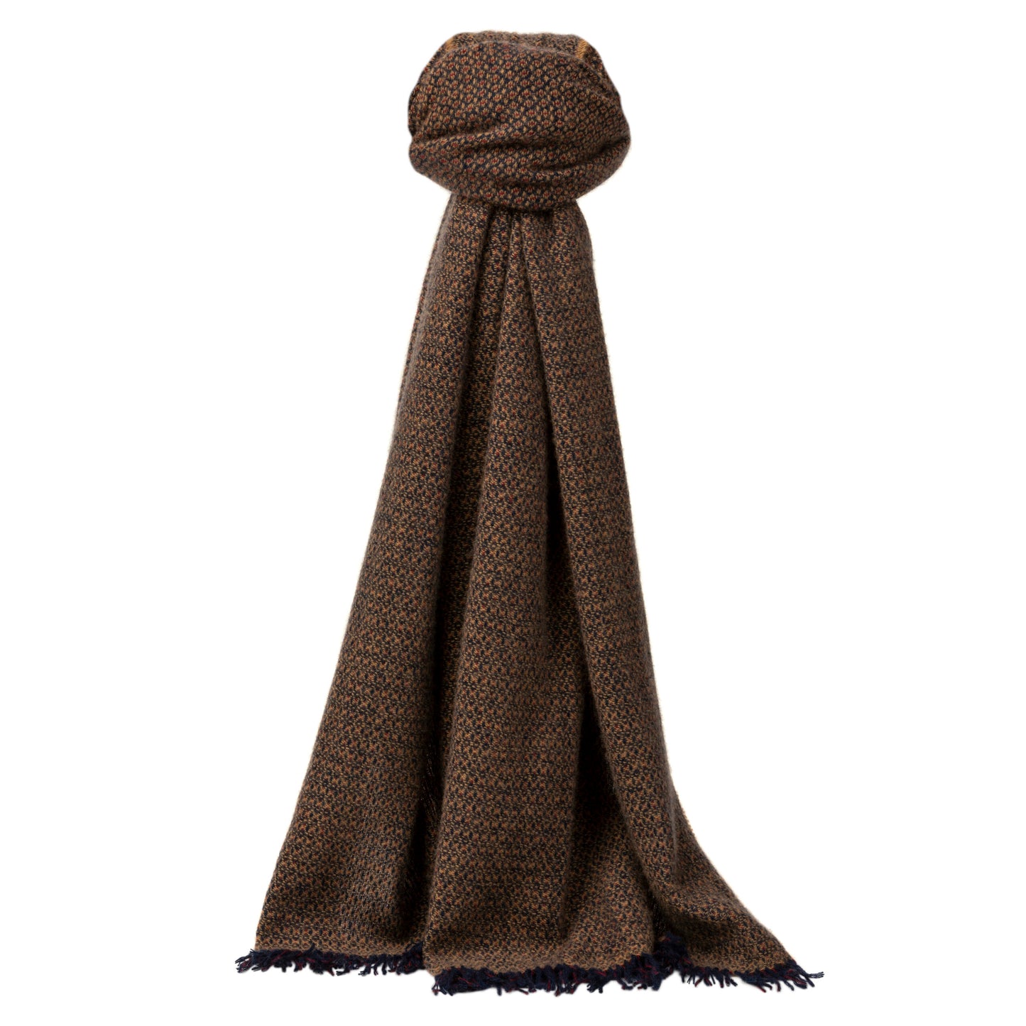 100% cashmere scarf in honeycomb colour. Scottish Textiles showcase