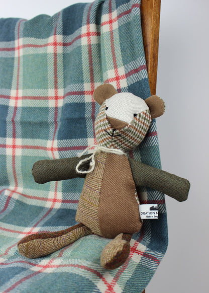 Merino baby blanket with teddy. Scottish Textiles Showcase.
