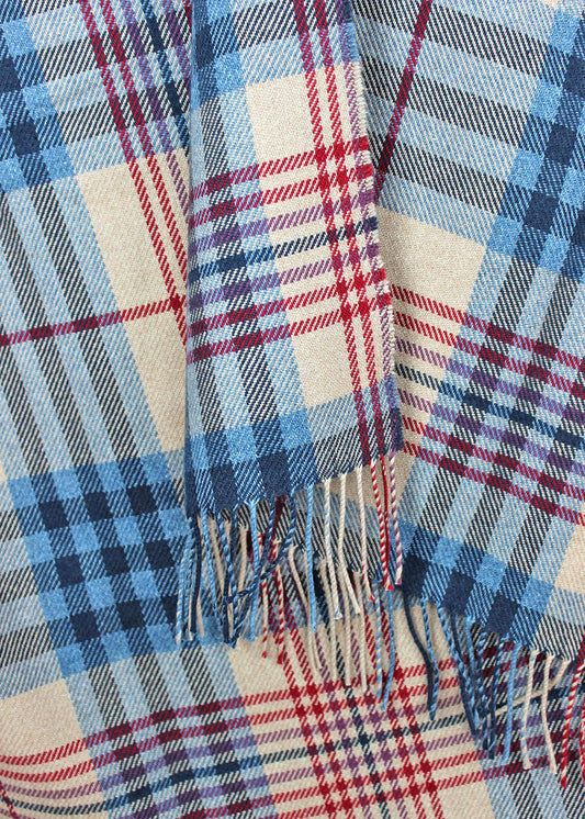 Bramble Plaid Wool Cotton Throw
