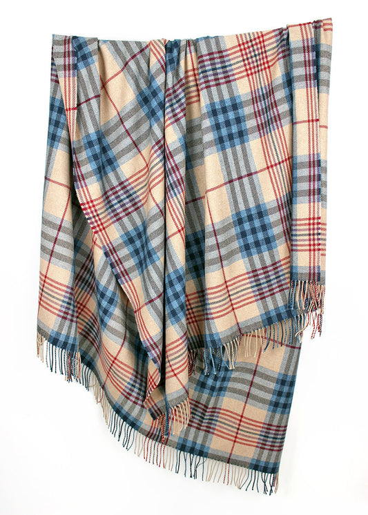 Bramble Plaid Wool Cotton Throw