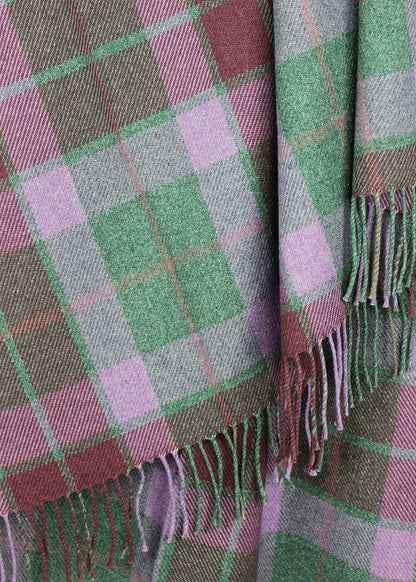 Heather Plaid Wool Cotton Throw