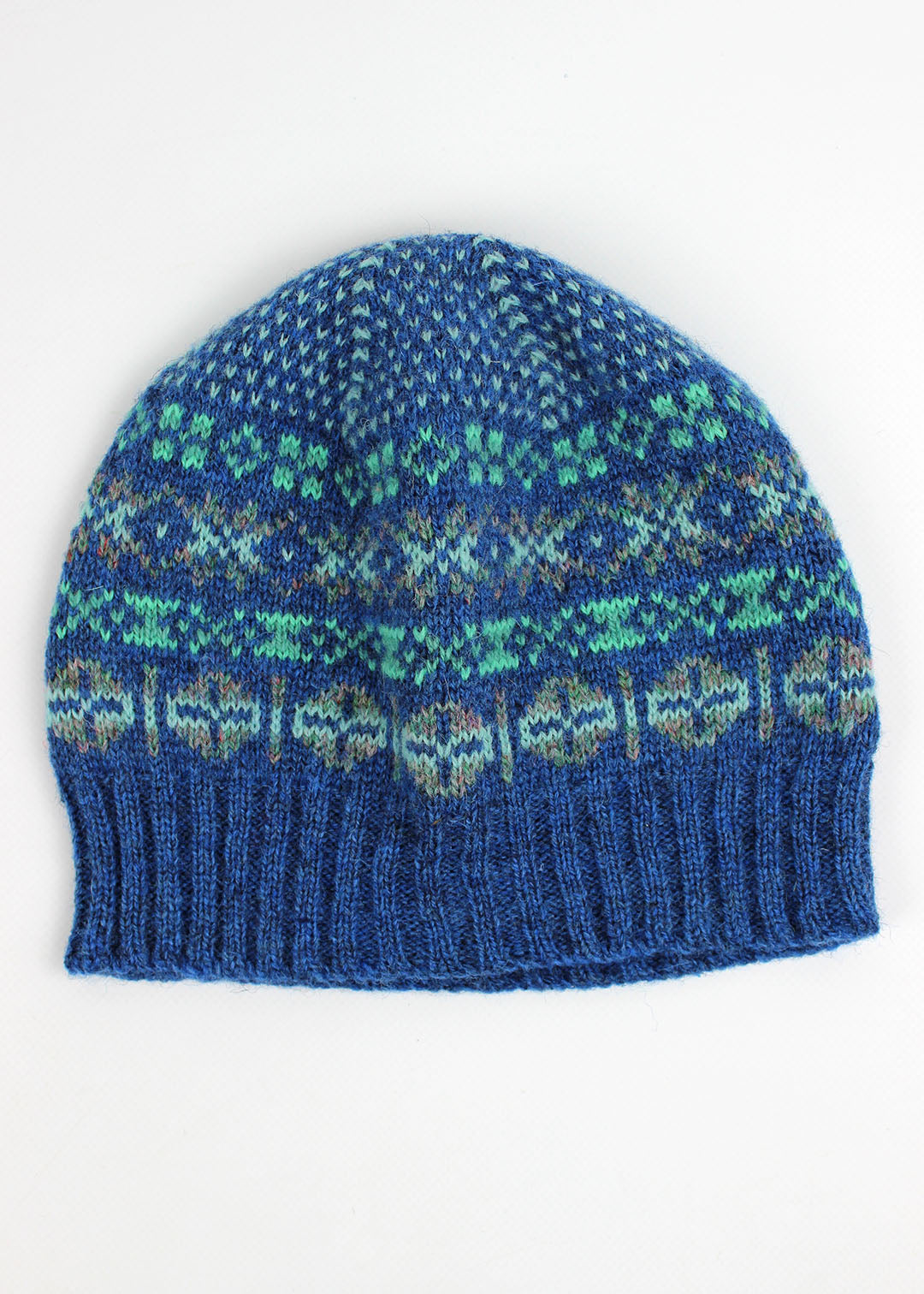 Shetland Fair Isle Hat Blue