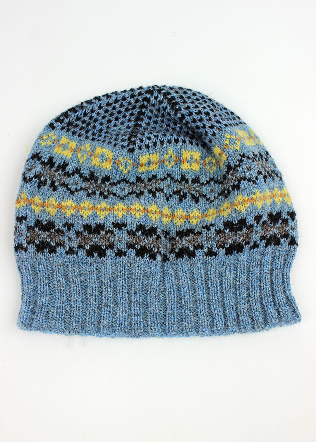 Shetland Fair Isle Hat Blue
