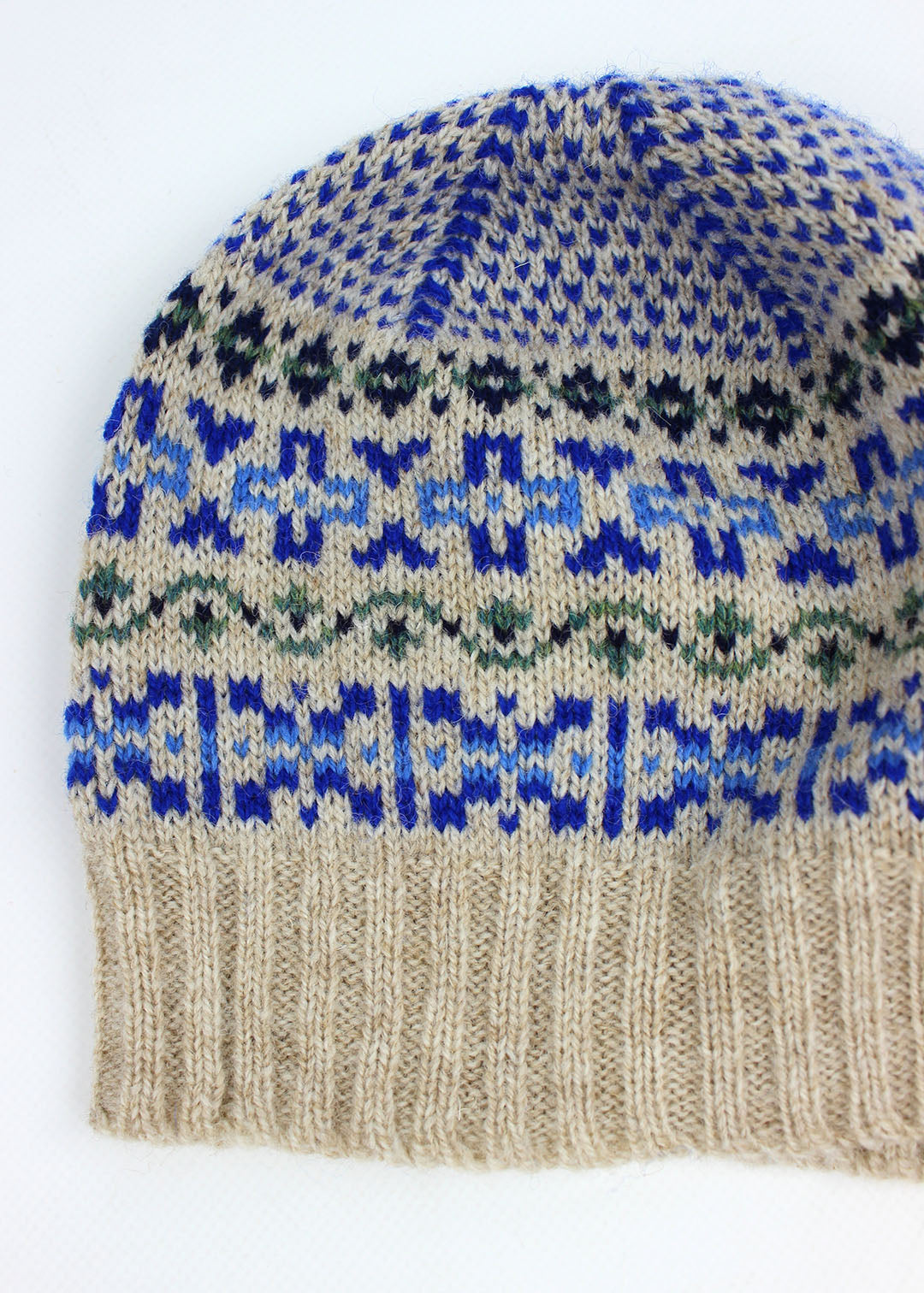 Shetland Fair Isle Hat Cream