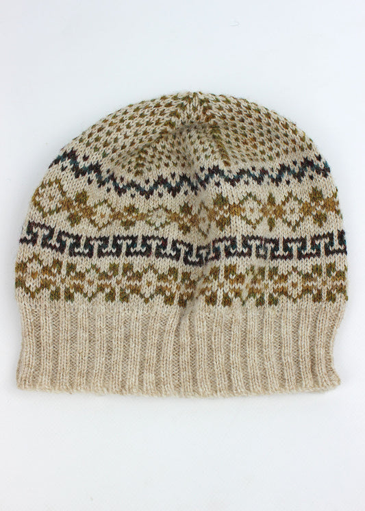 Shetland Fair Isle Hat Cream