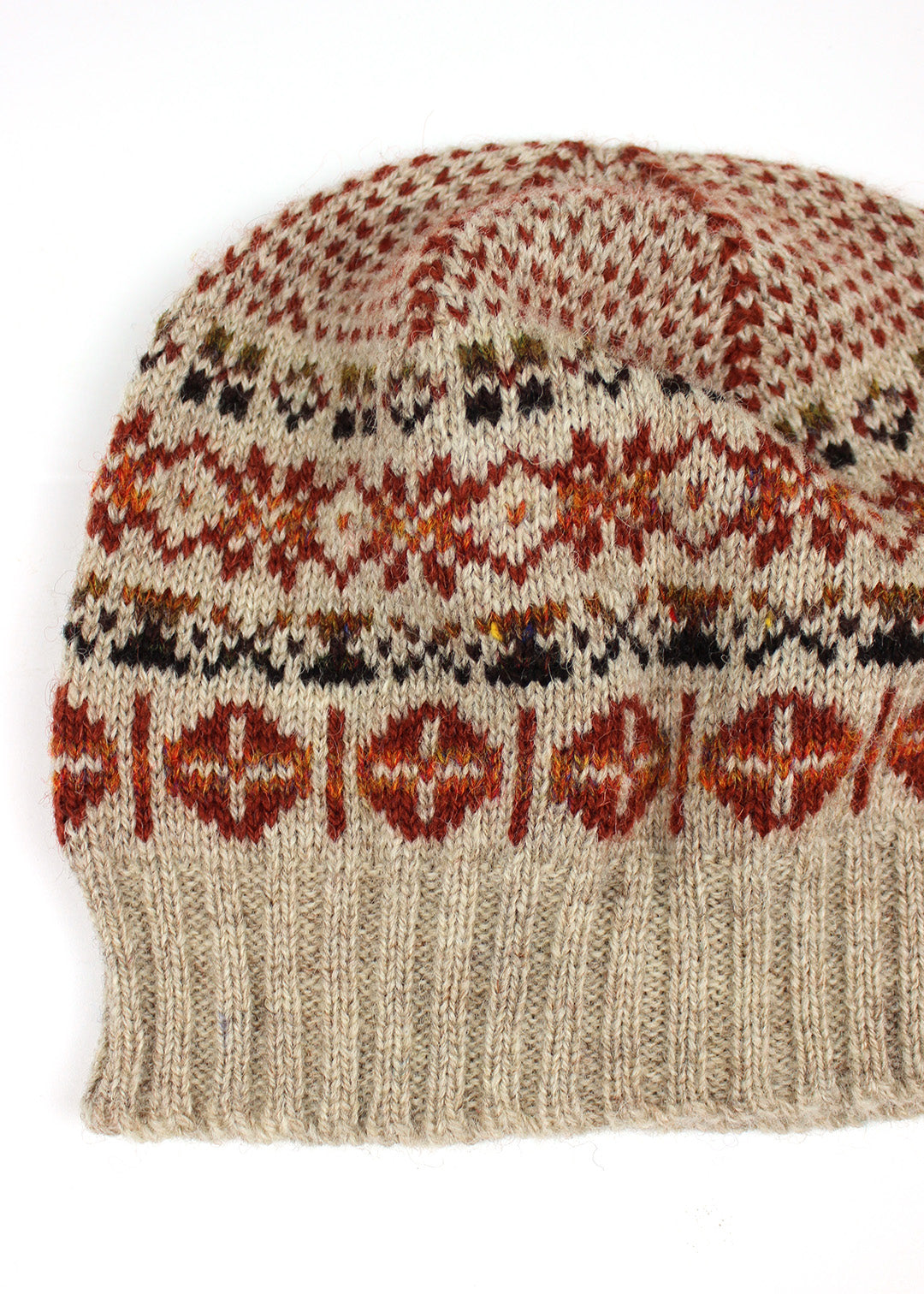 Shetland Fair Isle Hat Ginger