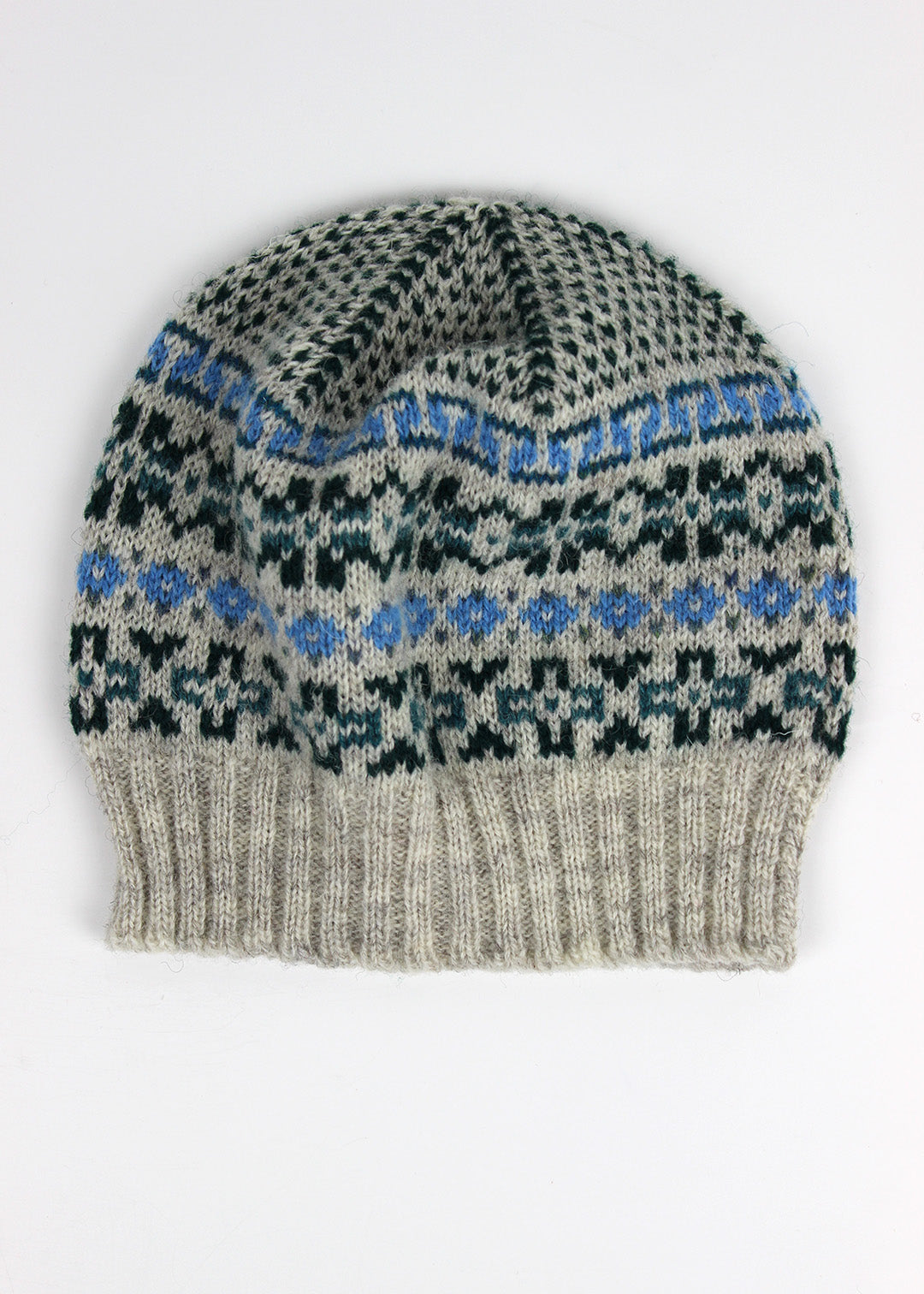 Shetland Fair Isle Hat Blue