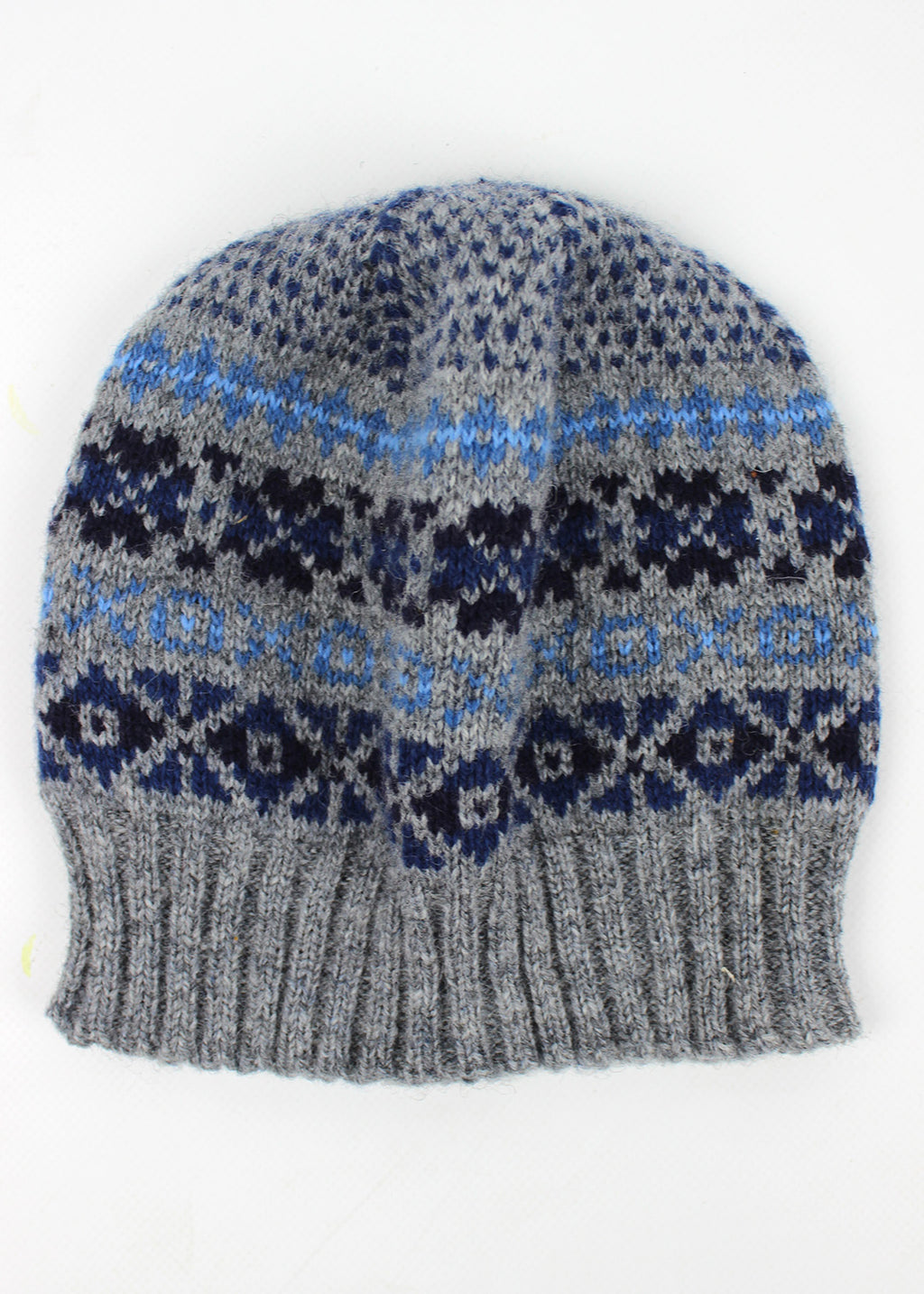 Shetland Fair Isle Hat Grey