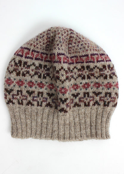 Shetland Fair Isle Hat Rose