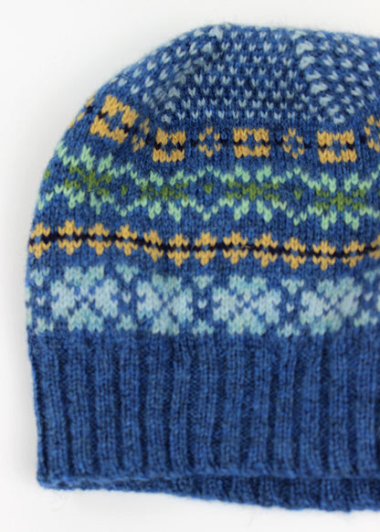 Shetland Fair Isle Hat Blue