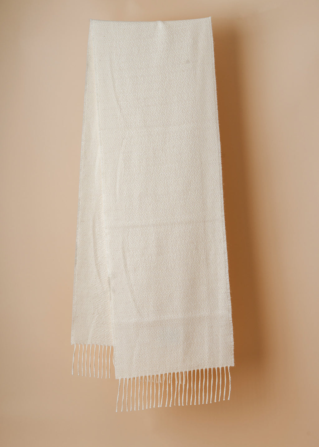 White alpaca scarf.