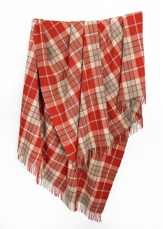 Mary Fraser Scottish Wool Checked Throw