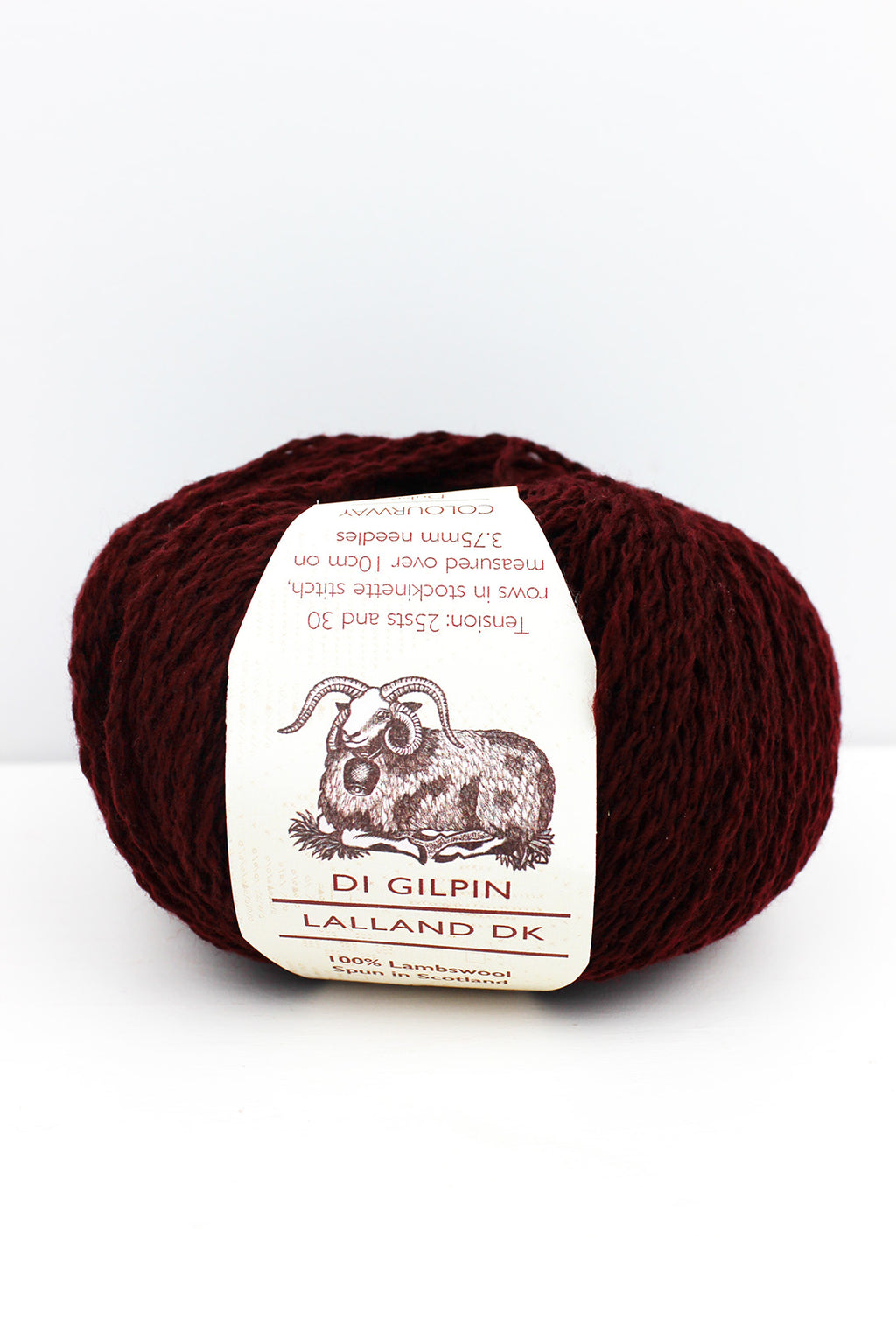 Di Gilpin yarn in colour Dulse. Scottish Textiles Showcase