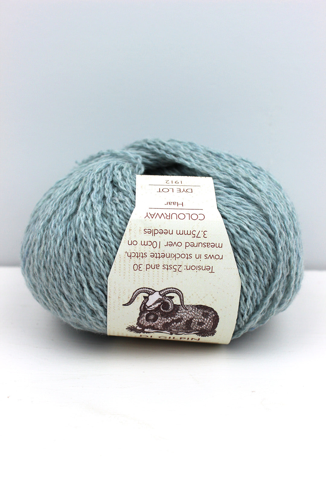 Di Gilpin yarn in blue Haar colourway. Scottish Textiles Showcase