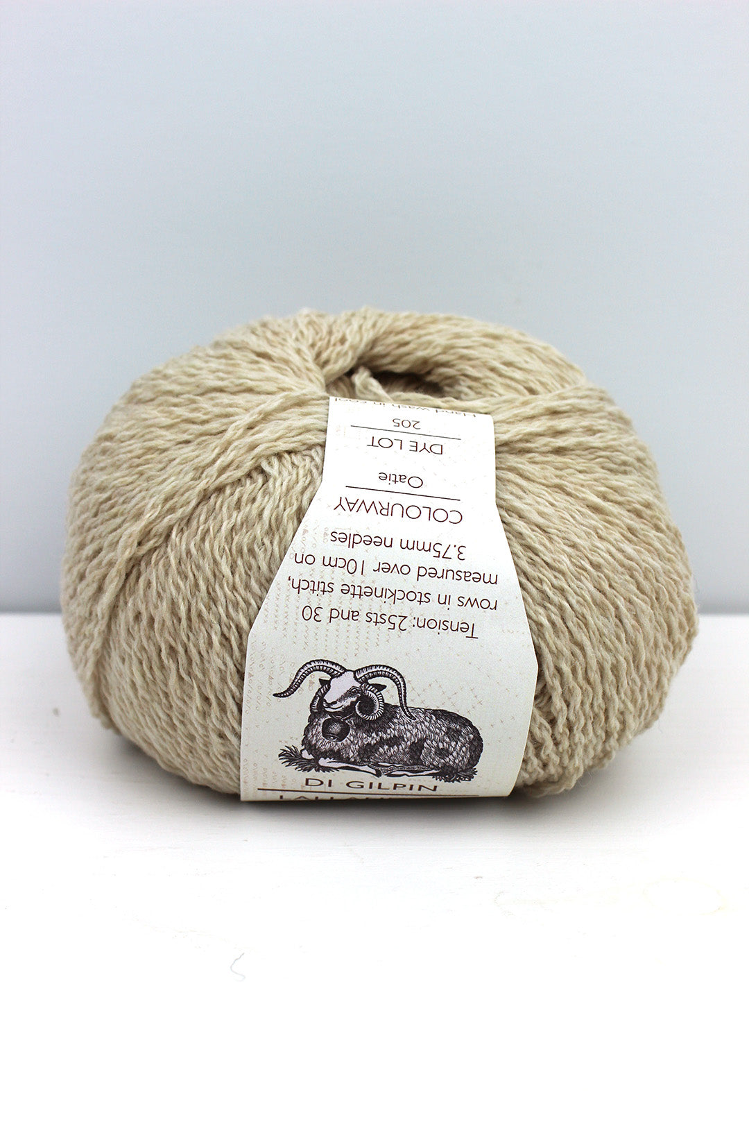 Di Gilpin yarn in beige Oatie colourway. Scottish Textiles Showcase