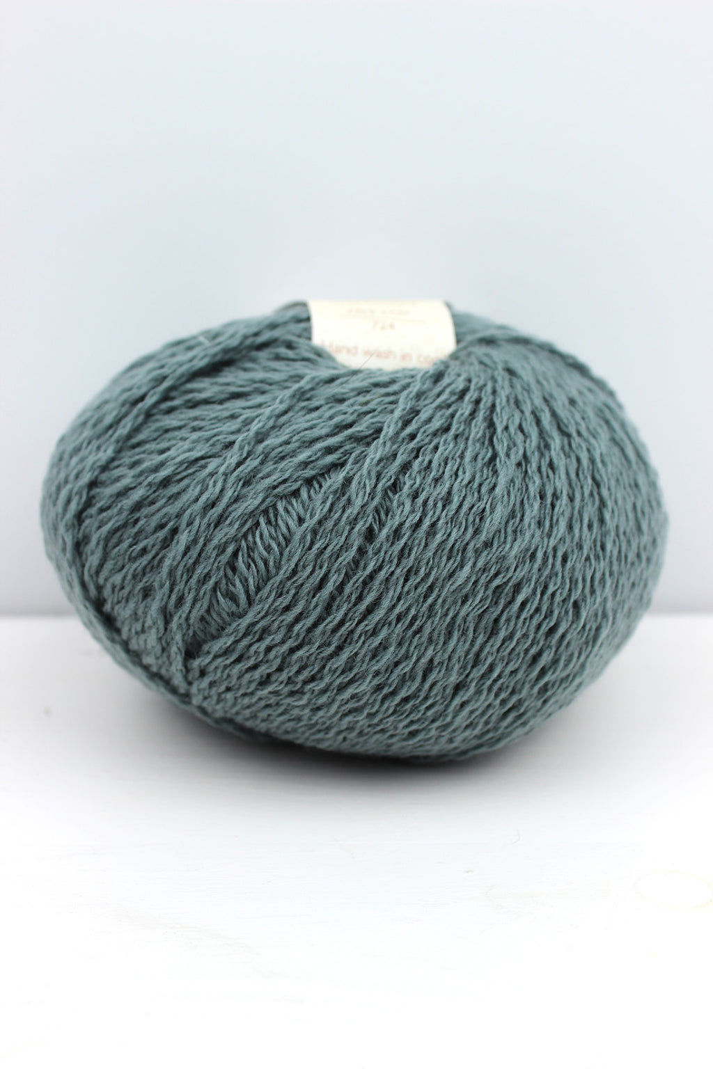 Di Gilpin yarn in blue Sea Purslane. Scottish Textiles Showcase