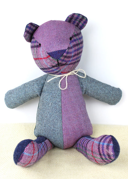 Big Tweed Bear Purple