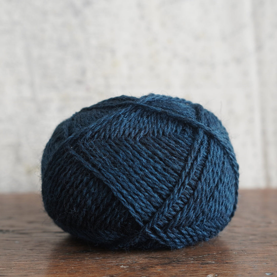 Knitting wool in blue ocean colour. Scottish Textiles Showcase.