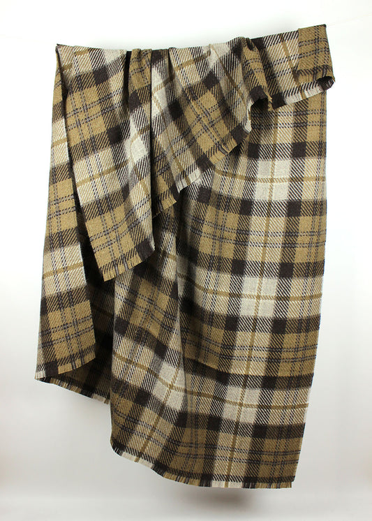 Lochaber olive British wool blanket.