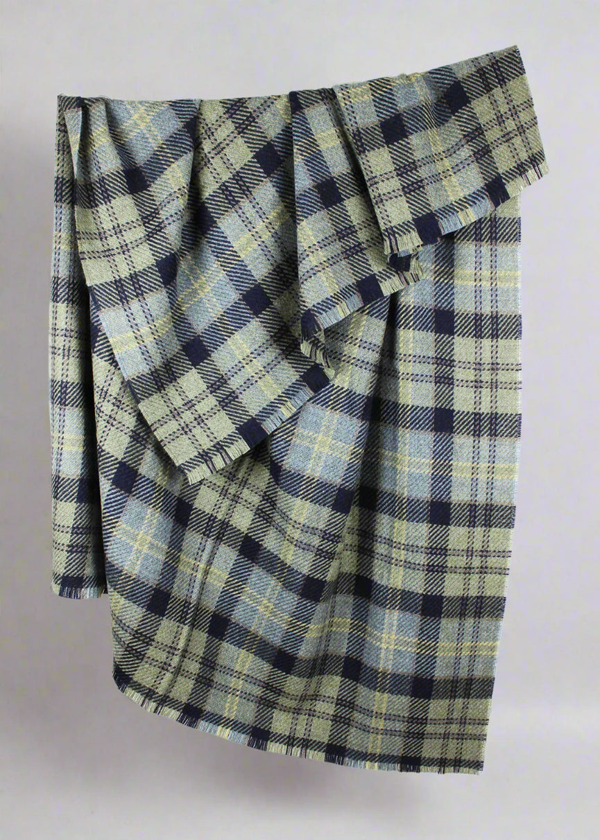 Lochaber sky British wool blanket.