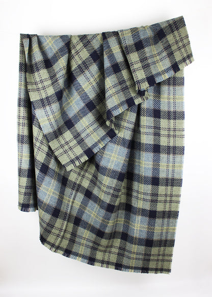 Lochaber sky British wool blanket.